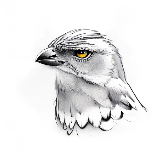 half mockingbird half crow tattoo design idea
