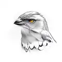 half mockingbird half crow tattoo design idea