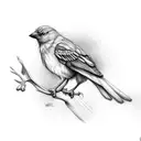 half mockingbird half crow tattoo design idea