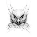 half mockingbird half crow tattoo design idea