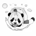 Panda Baby tattoo design idea