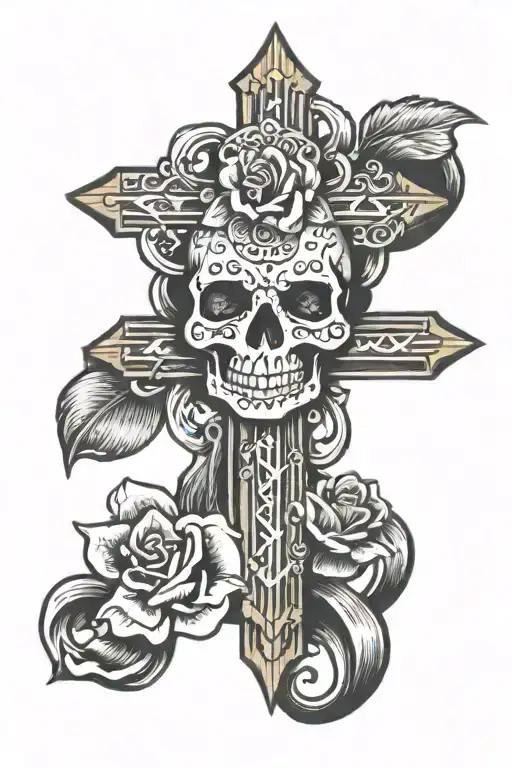 Hernandez crossing Lucero forming a cross design tattoo design idea