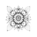sunflower mandala dreamcatcher  tattoo design idea