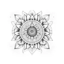 sunflower mandala dreamcatcher  tattoo design idea