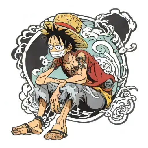 luffy one piece tattoo design idea