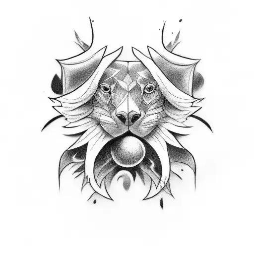 black and white unique not animal tattoo design idea