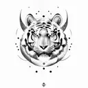 Moon Tiger tattoo design idea