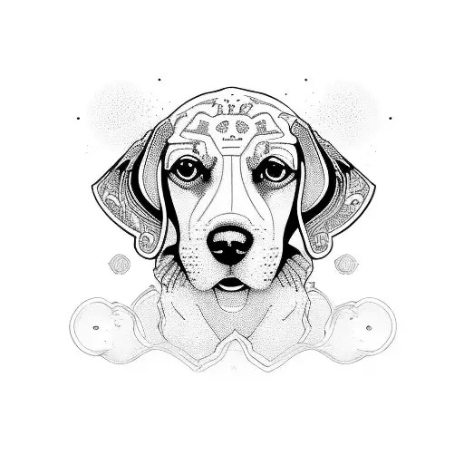 beagle tattoo design idea