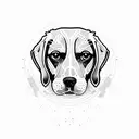 beagle and a simple man tattoo design idea