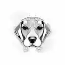 beagle tattoo design idea