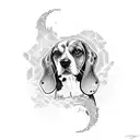 beagle tattoo design idea