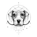 beagle and a simple man tattoo design idea