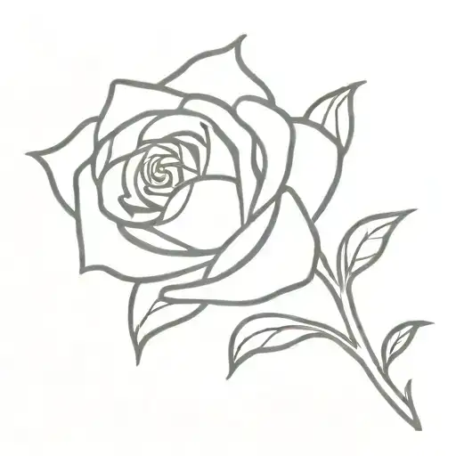 rose with stem that says "Kimberly" tattoo design idea