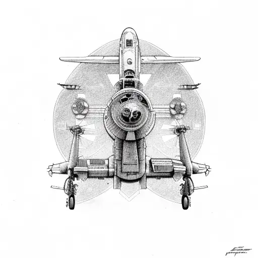 Fairchild Republic A-10 Thunderbolt II tattoo design idea