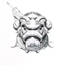 a10 warthog plane  tattoo design idea