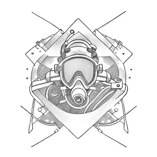 scuba diver  tattoo design idea
