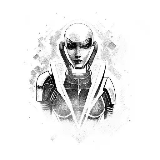 Mass Effect Commander Shepard Woman tattoo design idea