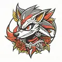 shadow the hedgehog  tattoo design idea