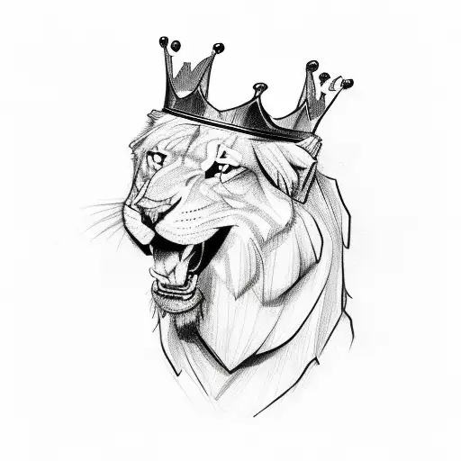  king and queen crowns tattoo design idea