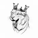  king and queen crowns tattoo design idea
