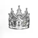  king and queen crowns tattoo design idea