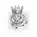  king and queen crowns tattoo design idea