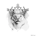  king and queen crowns tattoo design idea