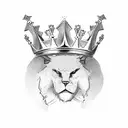 matching king and queen crowns tattoo design idea