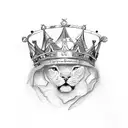 matching king and queen crowns tattoo design idea