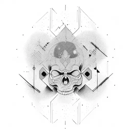 Abstract representation of mental instability tattoo design idea