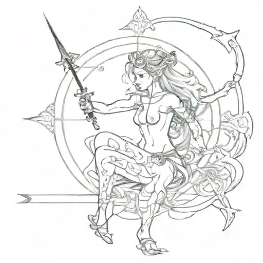      I want a tattoo with the zodiac signs Sagittarius and Cancer  tattoo design idea