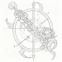      I want a tattoo with the zodiac signs Sagittarius and Cancer  tattoo design idea