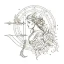      I want a tattoo with the zodiac signs Sagittarius and Cancer  tattoo design idea