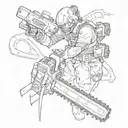 Makima chainsaw Man tattoo design idea