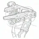 Makima chainsaw Man tattoo design idea