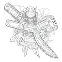 Makima chainsaw Man tattoo design idea