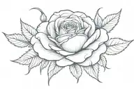 Blue outlined rose with the word FlyGuy in middle going across throat  tattoo design idea