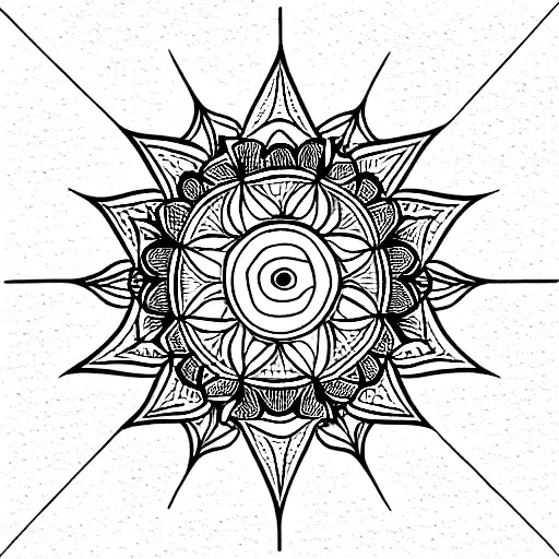 metatron mandala tattoo design idea
