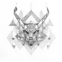 forearm band with faded geometric pattern and faded colour tattoo design idea