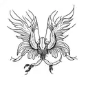 pheonix wings scorpion orchids tattoo design idea