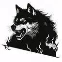 bloody wolf in full anger issues tattoo design idea