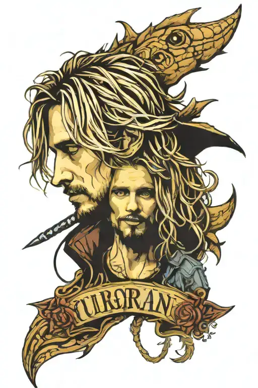 kurt cobain, layne staley, chris cornell, shannan hoone  tattoo design idea