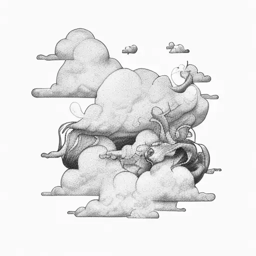 clouds bible verse tattoo design idea