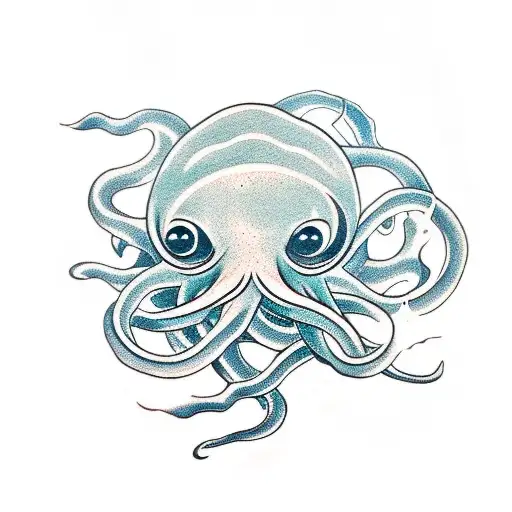 giant octopus attacking a japanese submarine tattoo design idea
