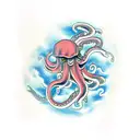 giant octopus attacking a japanese submarine tattoo design idea