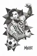 lionel Messi world cup tattoo design idea