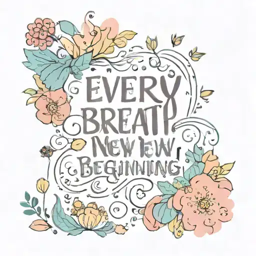 every breath is a new beginning  tattoo design idea