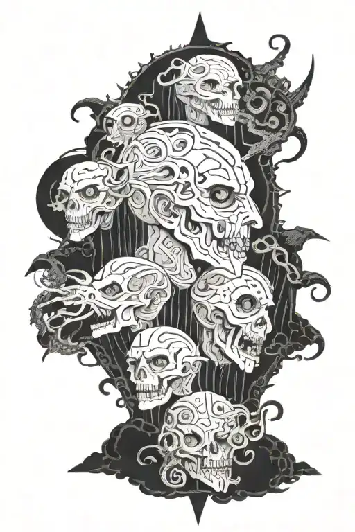 lovecraft's pantheon of superiors tattoo design idea