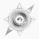 Imagine a surreal scene where a cosmic portal opens up, revealing a breathtaking celestial landscape. tattoo design idea