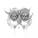 Gemini  tattoo design idea